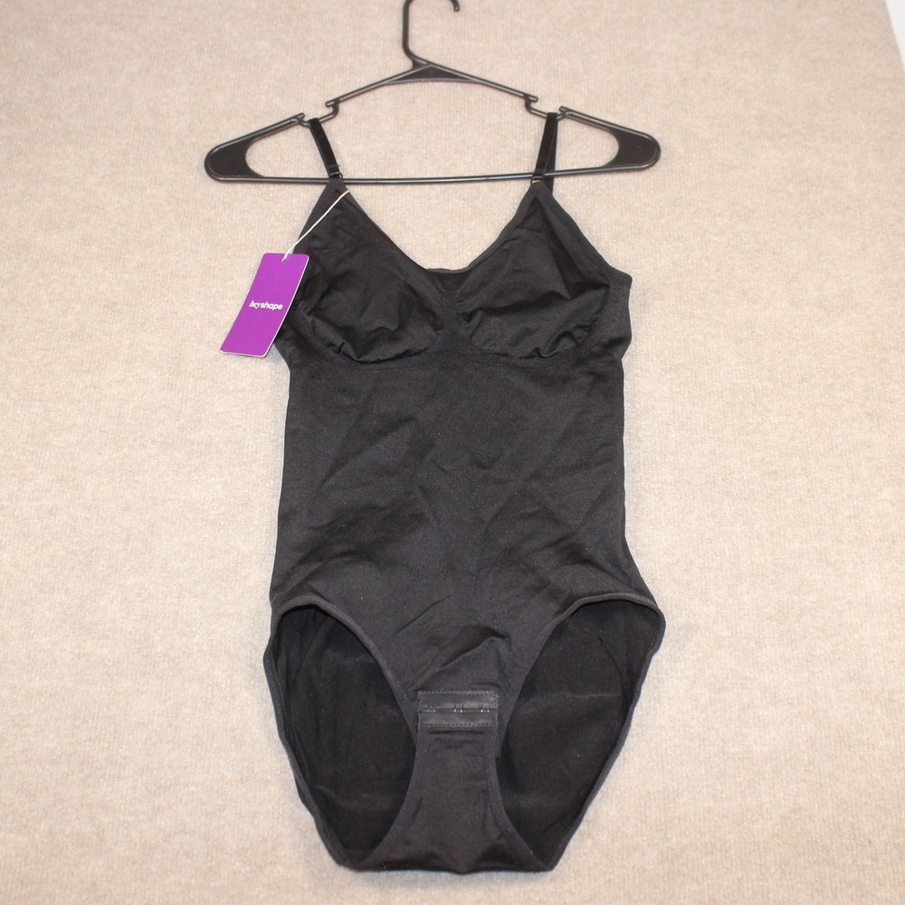 Heyshape Women Black Seamless Shapewear Bodysuit Adjustable Straps Size M NWT